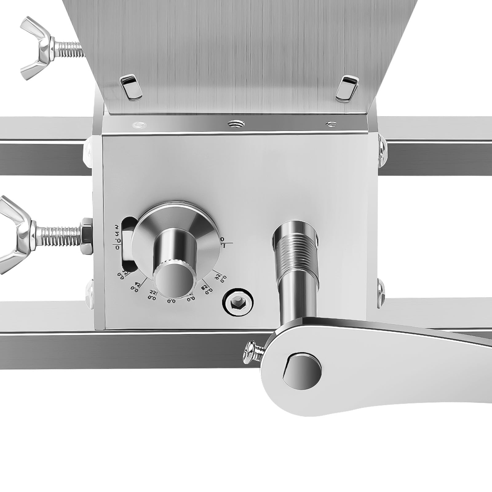 Trituradora de Grano Manual de 4L, Molino de Malta de 2 Rodillos Ajustable, para Moler Cebada y Trigo