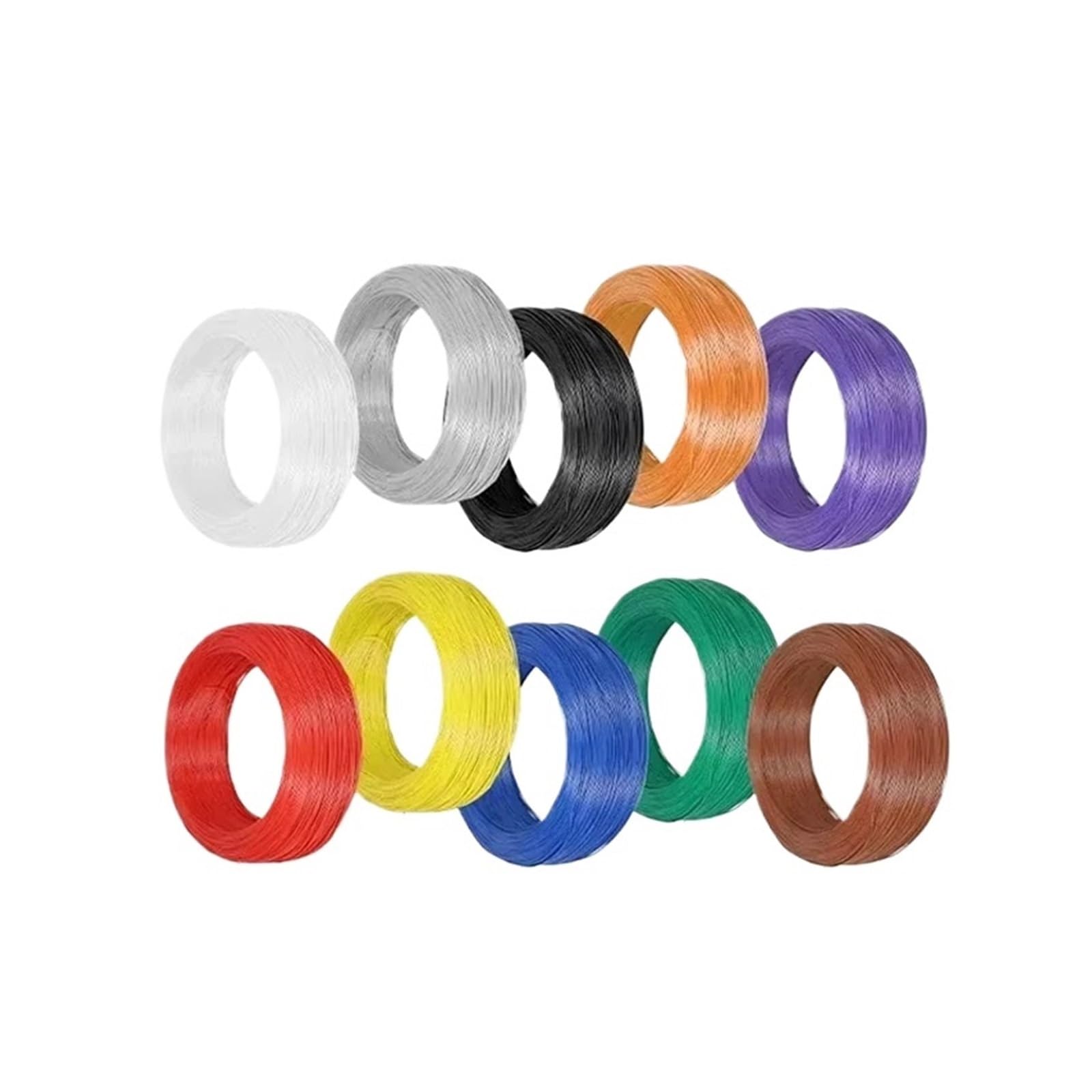 Cable de cobre de 10~50m AWG 32 30 28 26 24 22 20 18 16 Cable electrónico LED con aislamiento de PVC ambiental estañado UL1571 DIY(GRAY,50 METERS_24AWG)