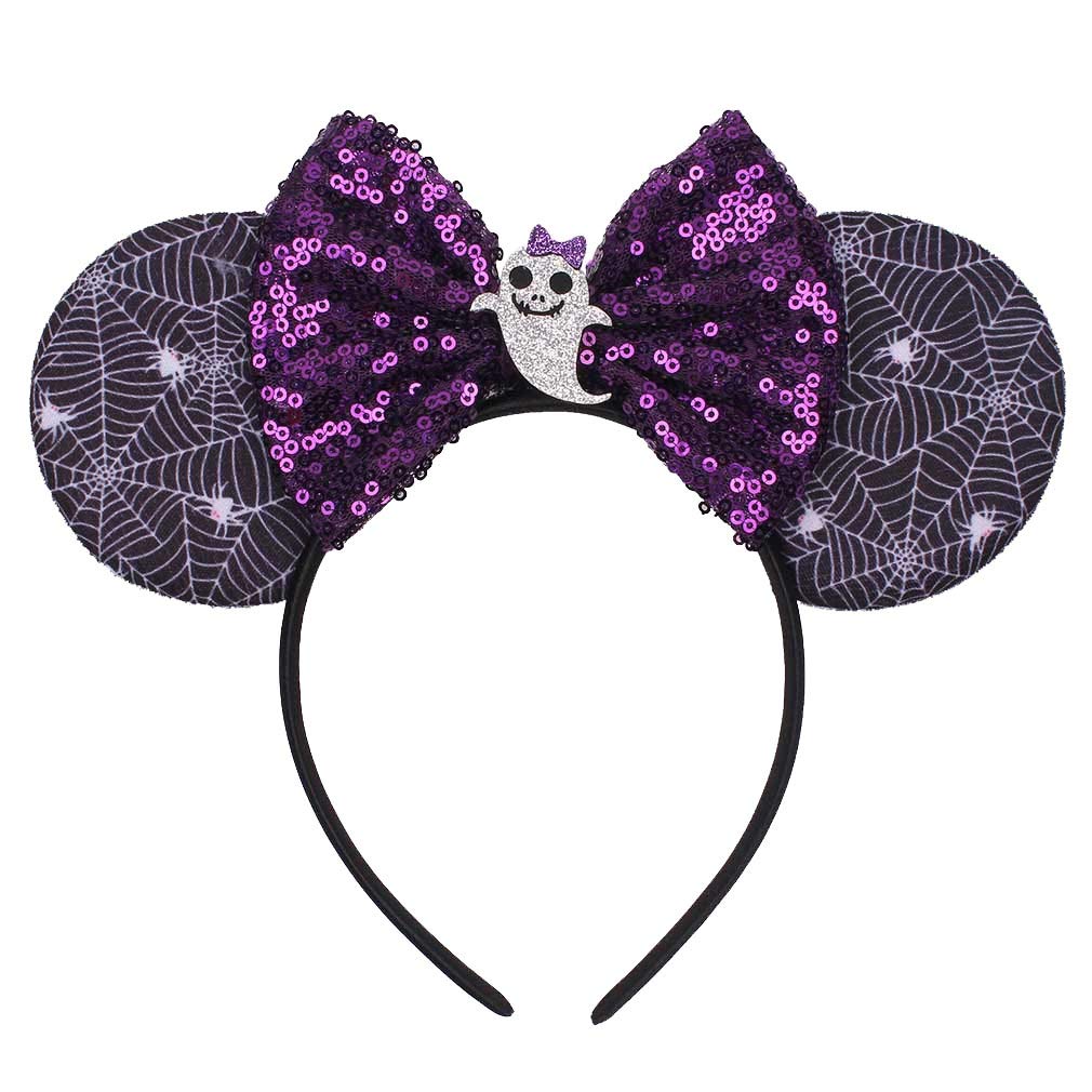 YanJie Mouse Ears Bow Headbands, Glitter Party Hot Pink Princess Decoration Cosplay Costume for Girls & Women