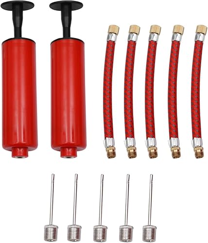 BESPORTBLE - Kit de bomba de aire portátil con aguja de goma para baloncesto voleibol balones de fútbol balones de fútbol balones de fútbol rugby