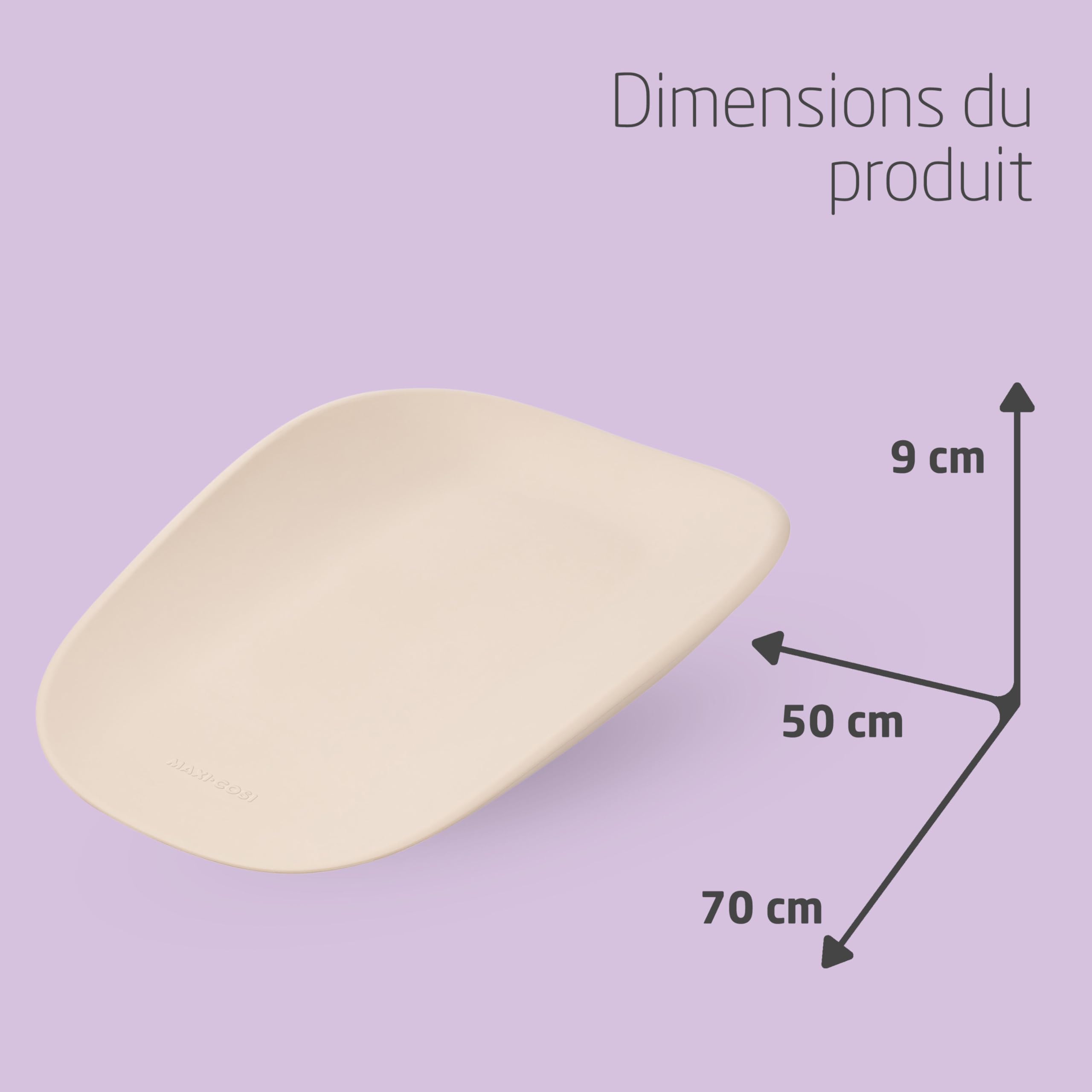 Maxi-Cosi Mavis, Matelas à Langer Bebe, 50x70 cm, Dès la Naissance, Nouveau-nés et Tout-petits, Bords Hauts Incurvés, Facile à Nettoyer, Base Antidérapante, Tapis à Langer Bebe, Muted Terra