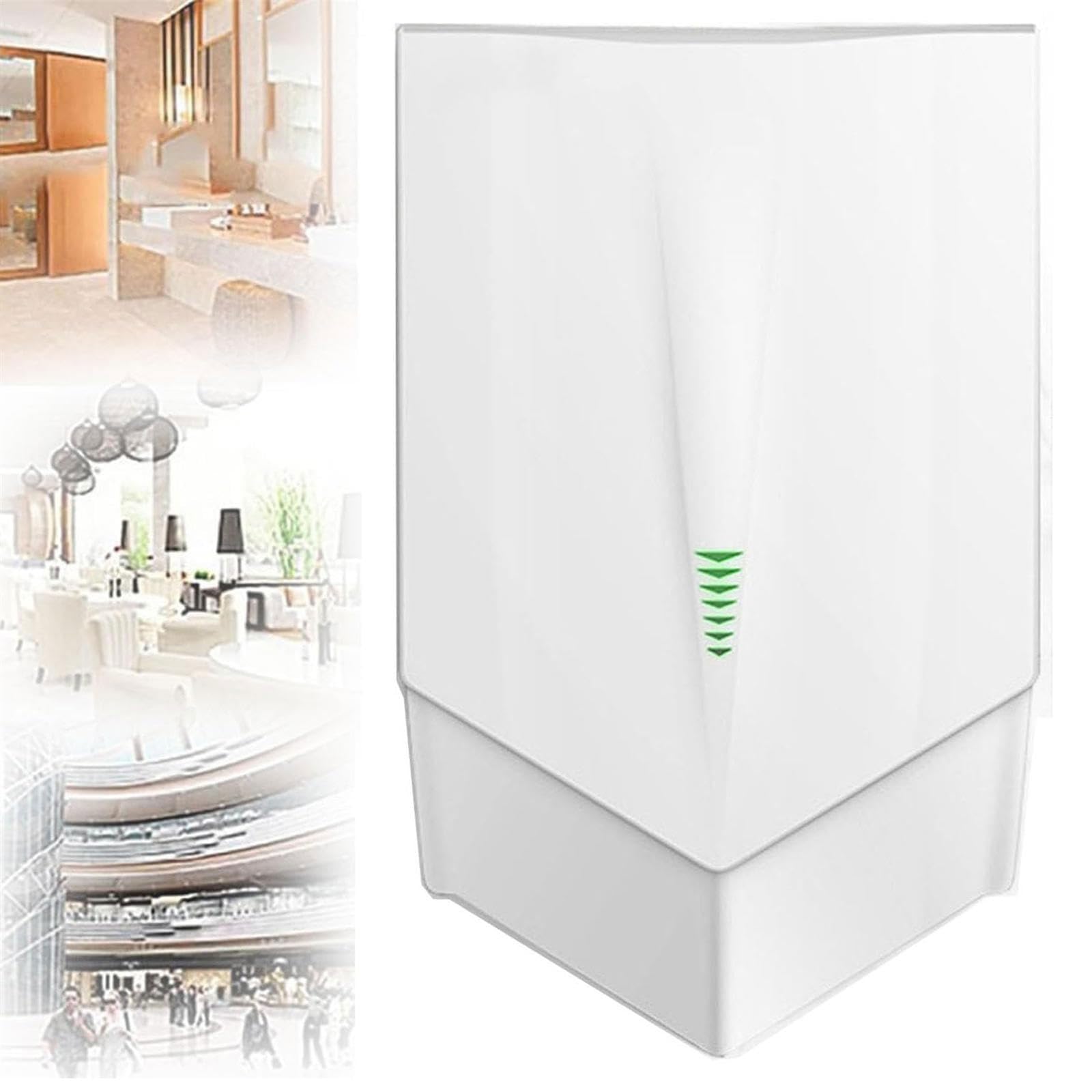 Automatic Hand Dryer High-Speed Commercial Wall-Mounted Quiet Bathroom Dryer Compact Automatic Sensor Dryers 1500W Powerful Hand Dryers 6-10 Seconds to Dry for Home, Kitchen, Hotel(White)