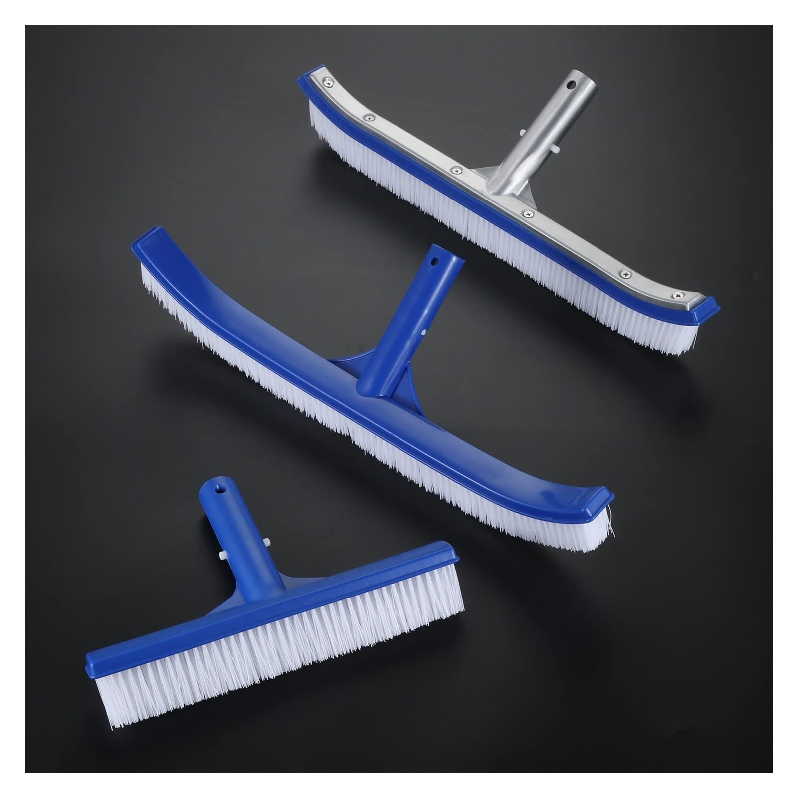 Este Cepillo para Piscinas -1 Pieza Cabezal de aleación de plástico Cepillo para Limpiar Paredes, saunas, Piscinas y estanques de Peces (Color: 18 Pulgadas C)