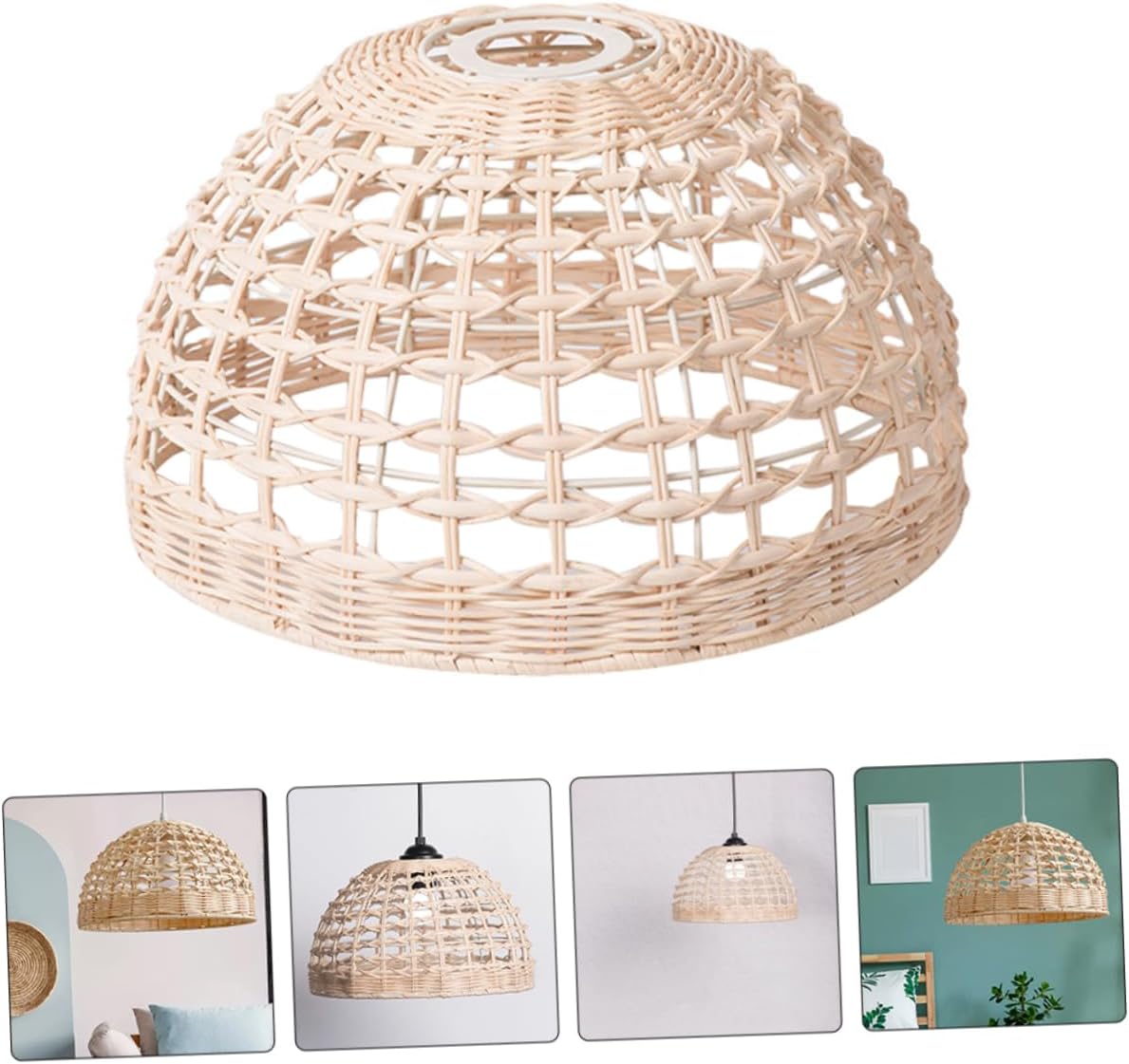 Rustic Woven Pendant Lampshade Replacement Handcrafted Ceiling Light Shade for Farmhouse Decor Versatile and Safe Light Cover for Bulbs Charming Accent for Home Interiors