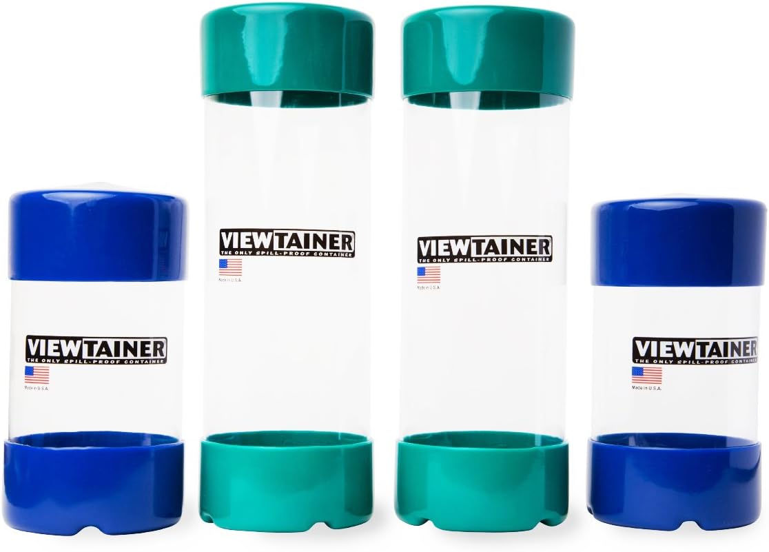 ViewtainerSlit-Top 4-Pack - 2.75" (Blue/Green)