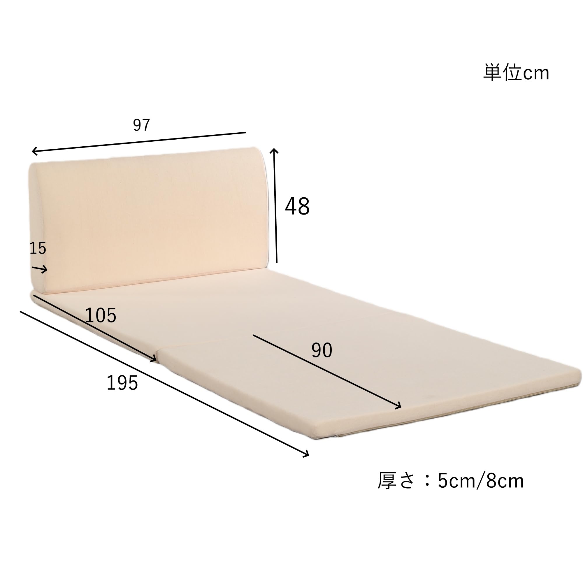 Amazon｜高反発マットレス シングル 97×195cm 二つ折り 分離式 高密度