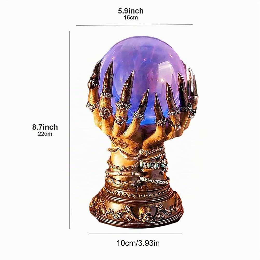 Boule de Cristal Halloween Sorcière Décoration Clignotante