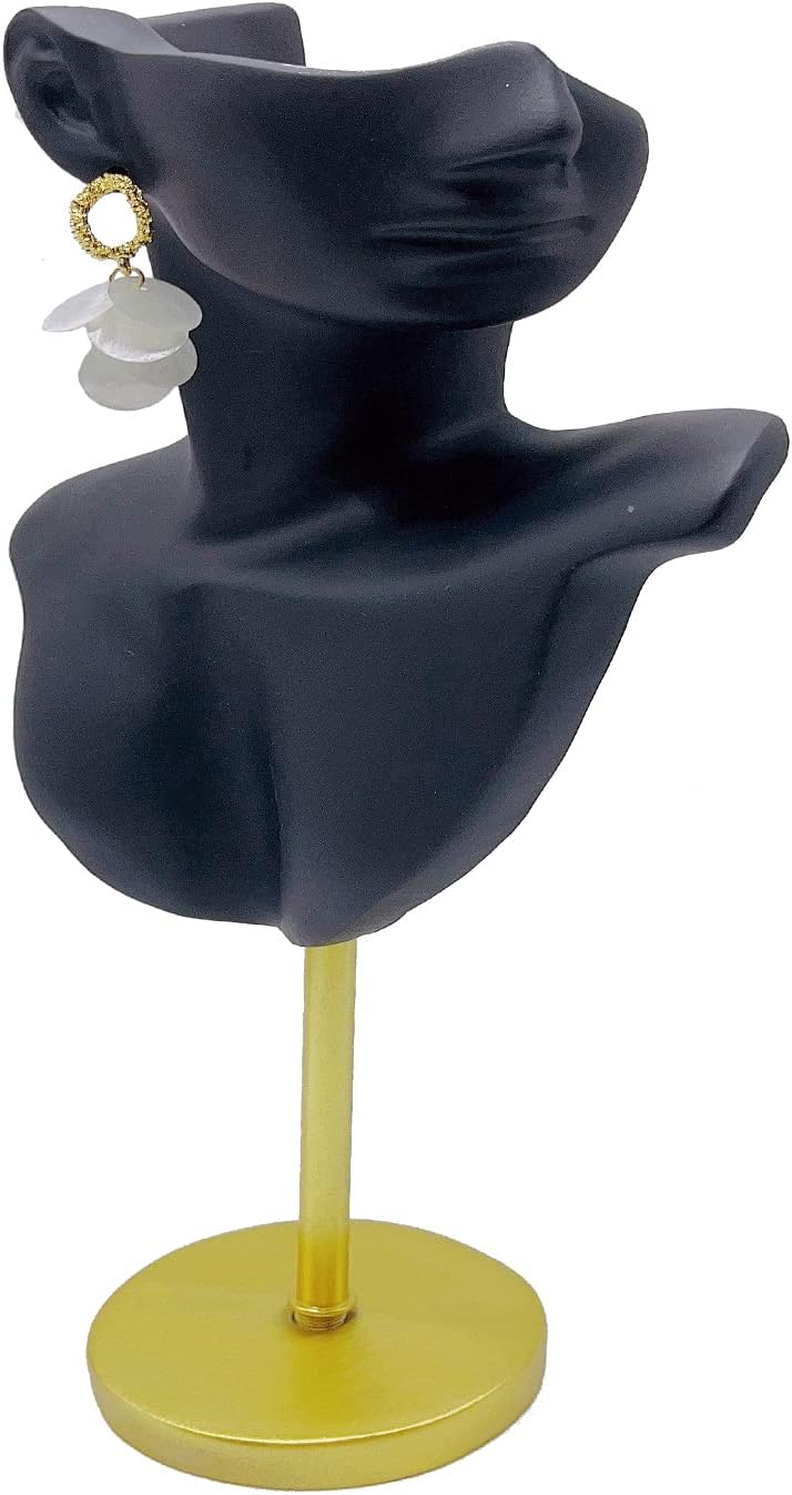 Jewelry Display Stand Jewelry Mannequin Bust Necklace Earring Display Holder Stand, Necklace Bust Jewelry Bust Stand Easel Rack for Selling Show Home Gift - Image 2