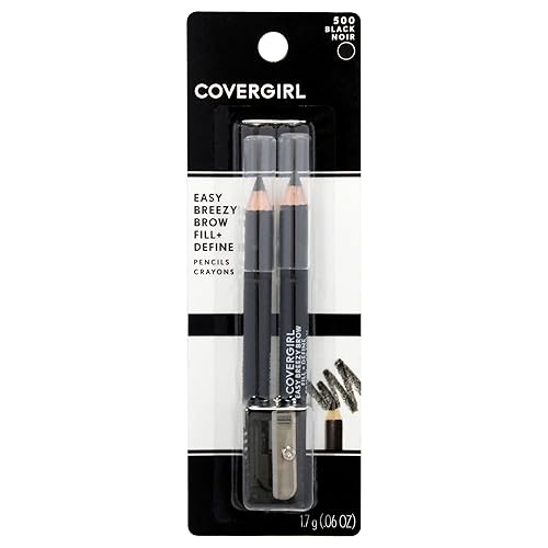 Covergirl Easy Breezy - Lápiz para rellenar y definir cejas negro 006 onzas Covergirl Easy Breezy - Lápiz para rellenar y definir cejas negro 006 onzas