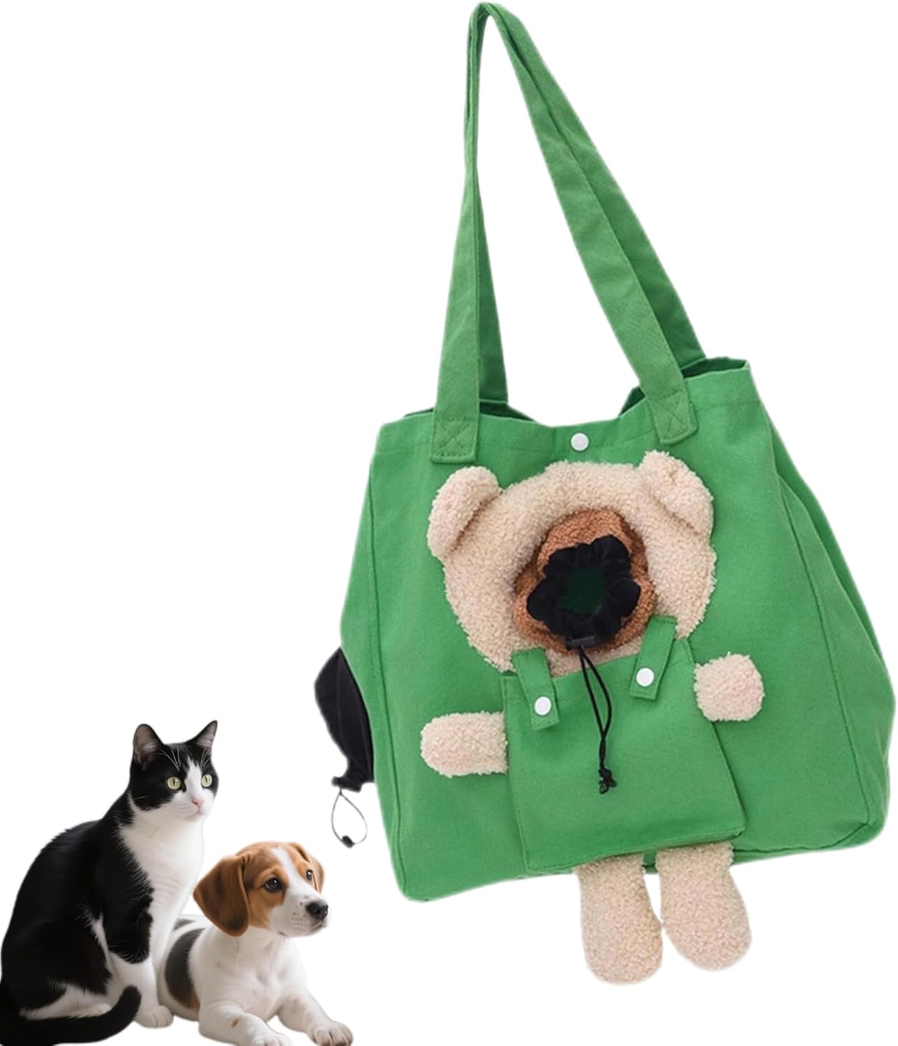Breathable Pet Shoulder Bag, Outdoor, Cats Carriers Bags, Small Animal Outdoor Shoulder Bag Pet Carrying Bag Short Trip Hiking Gear (Yellow+Green)