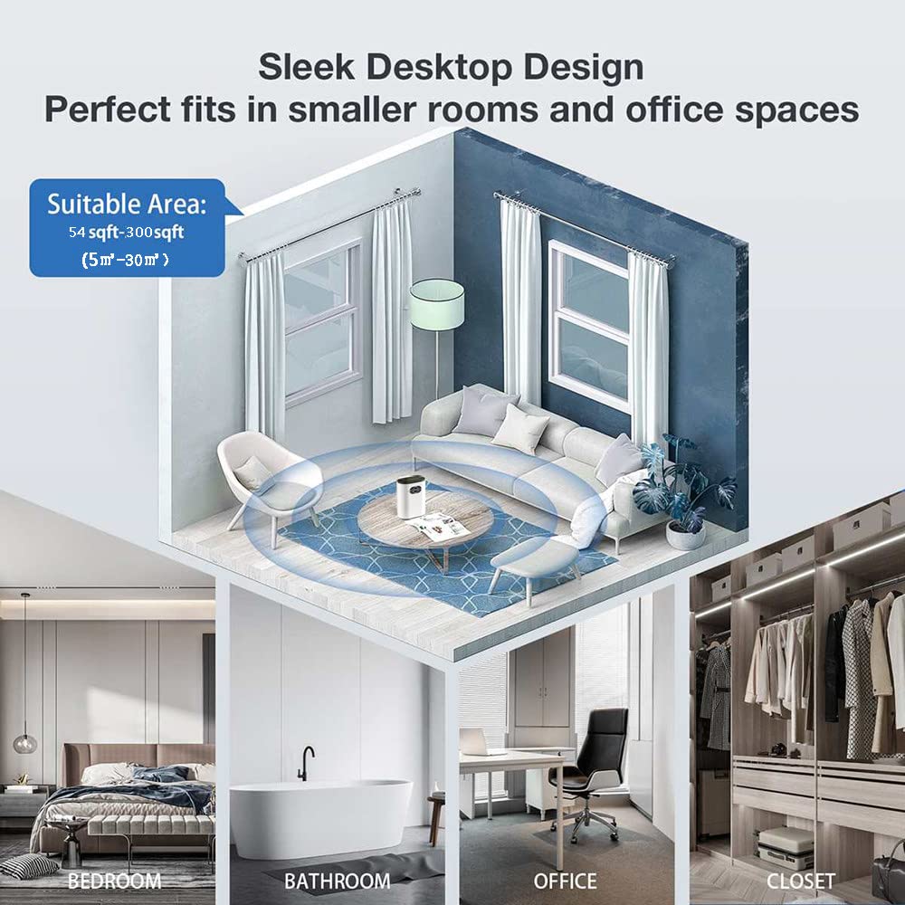 Deumidificatore portatile, piccolo, elettrico, assorbe l'acqua, con telecomando, timer e tubo di scarico, ultra silenzioso per camera da letto, bagno, cantina