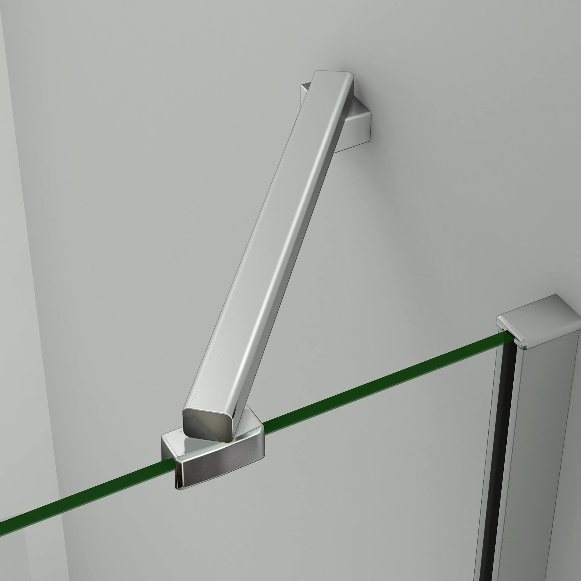 H.187cm Box Doccia Angolare 80x80cm Porta Battente 6mm Vetro Barra