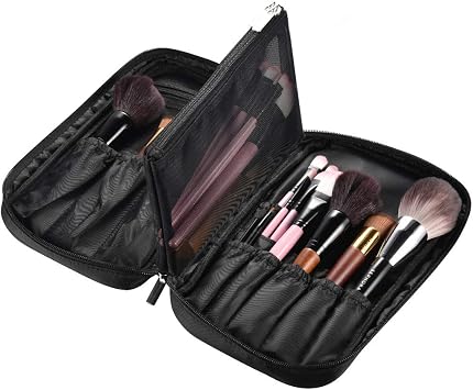 BYOOTIQUE Makeup Brush Bag Organizer Portable Multi Brush Holder Hand Bag
