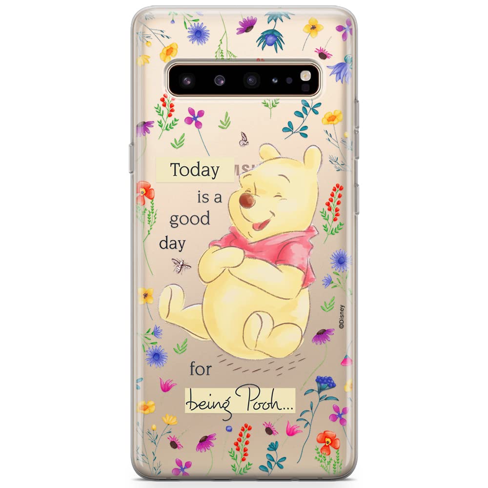 ERT GROUP Mobile Phone Case for Samsung S10 5G Original and Officially Licensed Disney Pattern Winnie The Pooh 029 Optimally Fitted to the Shape of the Mobile Phone, Partially Transparent