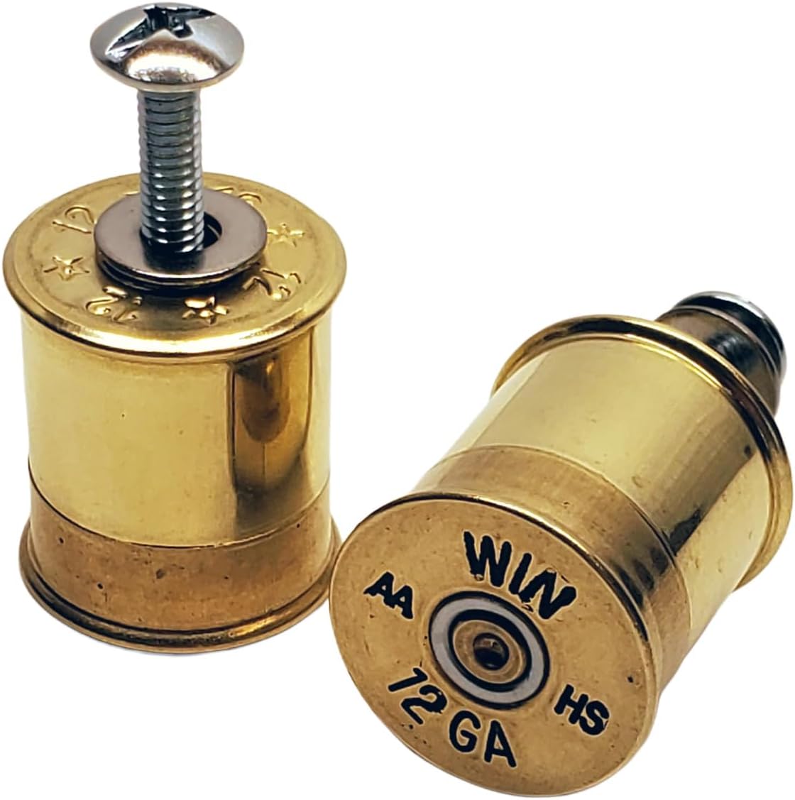 Rustic Drawer Pulls or Cabinet Door Knobs Made with 12 Gauge Shot Gun Shell (4)