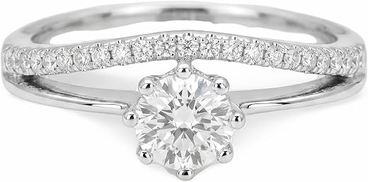 IMPRESSION 925 Sterling Silver Starlit Soolitaire Spark Ring For Women- Gift for Girls &amp; Women, Trendy &amp; Statement Rings
