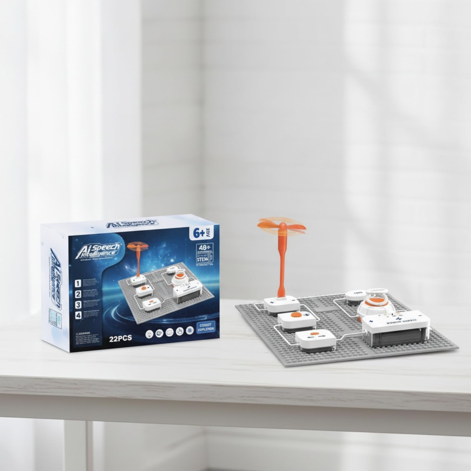 Kit di Costruzione Elettronica | Struttura in Plastica Compatta, Kit di Circuiti Elettrici, Interattivo, Giocattolo, per Scuola