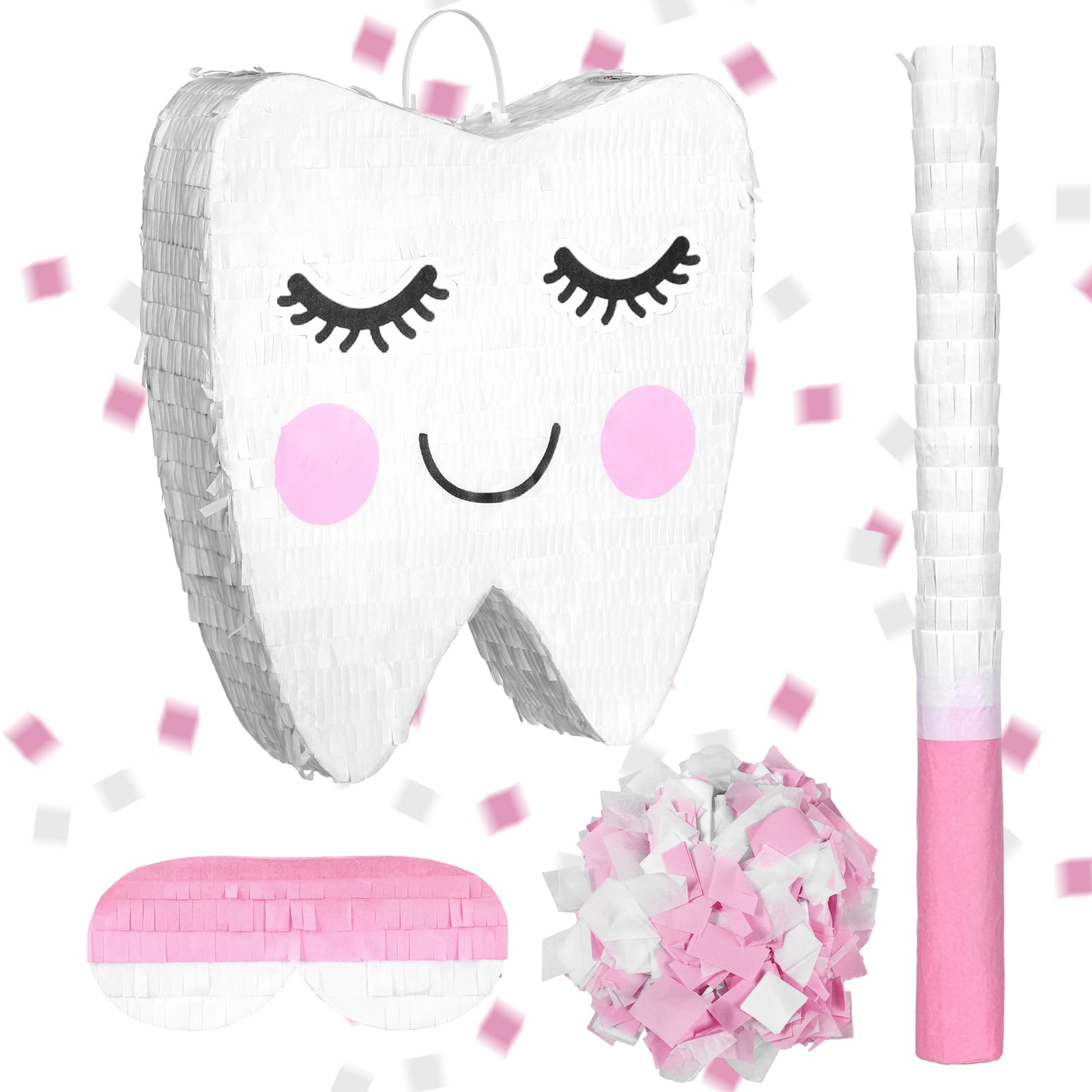 Buy LilifulTooth Pinata with Pinata Stick Blindfold and Confetti