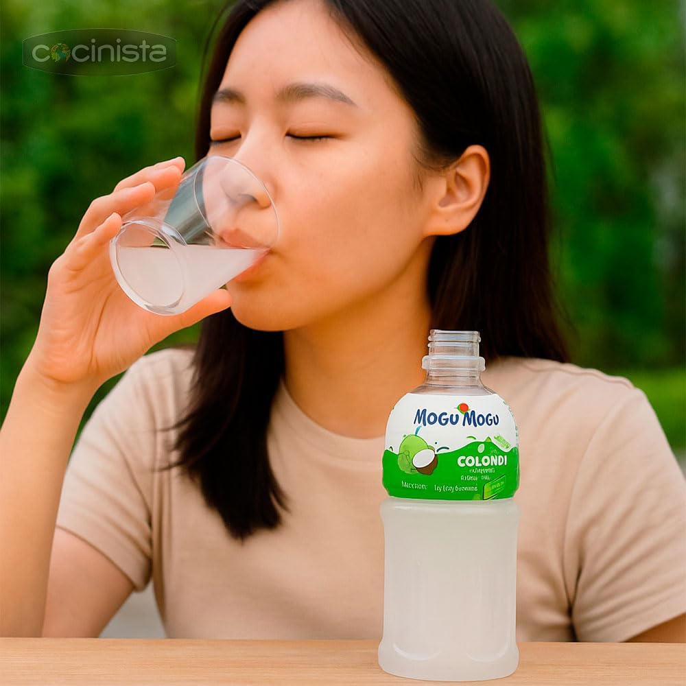 Mogu Mogu Coco 320 ml Pack 3 botellas con jelly nata de coco Refresco tropical