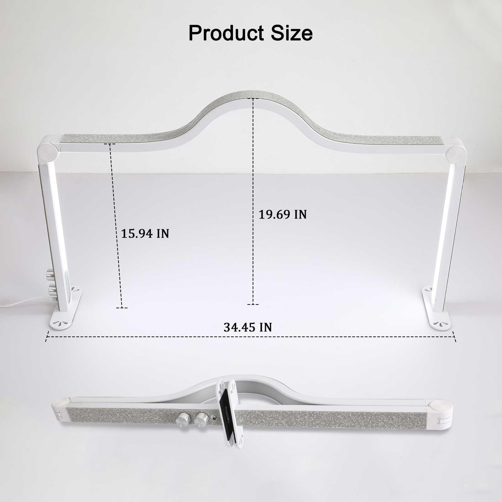 Amazon.com: Half Moon Light for Nail Desk, 34.5In Foldable Square