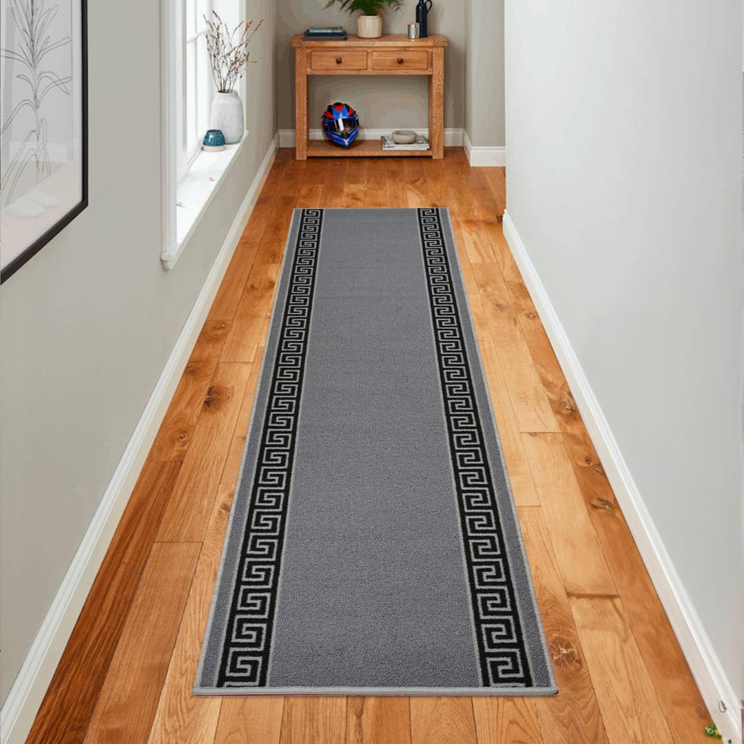 Custom-Sized Slip-Resistant Hallway Rug with Low Pile Design Absorbent, Stain-Resistant, and Washable. Perfect for Entryways, Hallways, Kitchen 36 in