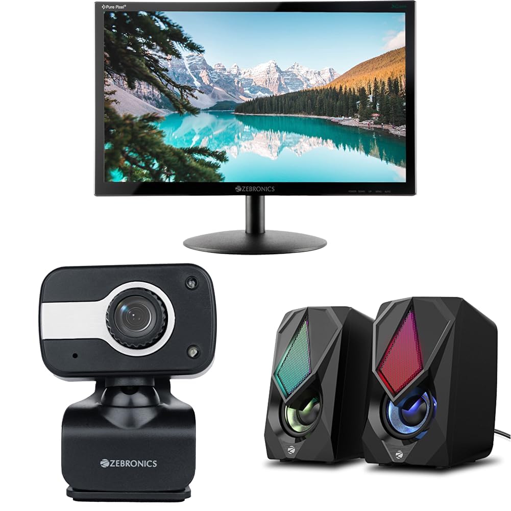 ZEBRONICS Zeb-V19Hd 18.5 Inch (46.99 Cm) Led Monitor with Supporting Hdmi, Vga Input, Hd 1366 X 768-image-42