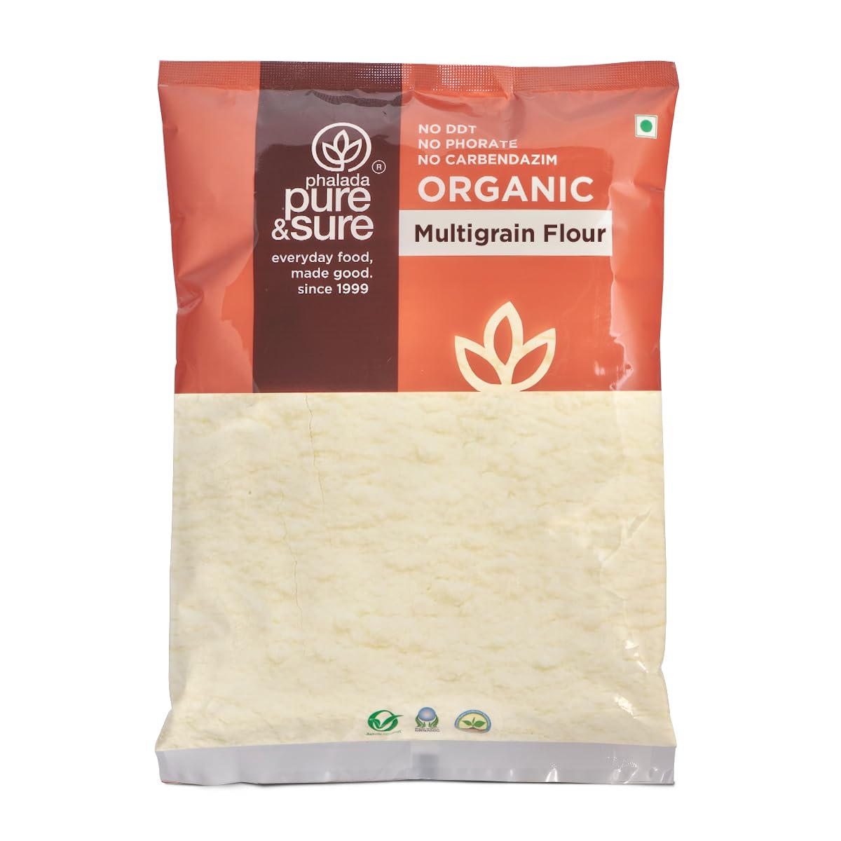 Pure & Sure Multigrain Flour (Atta) 1Kg (Pack of 2) | 100% Natural Ingredients with Chakki Ground | Digestive Aata with Dietary Fibers & Nutrients | Certified Organic for Soft Fluffy Rotis (B0D9MM69V2) Amazon Price History, Amazon Price Tracker
