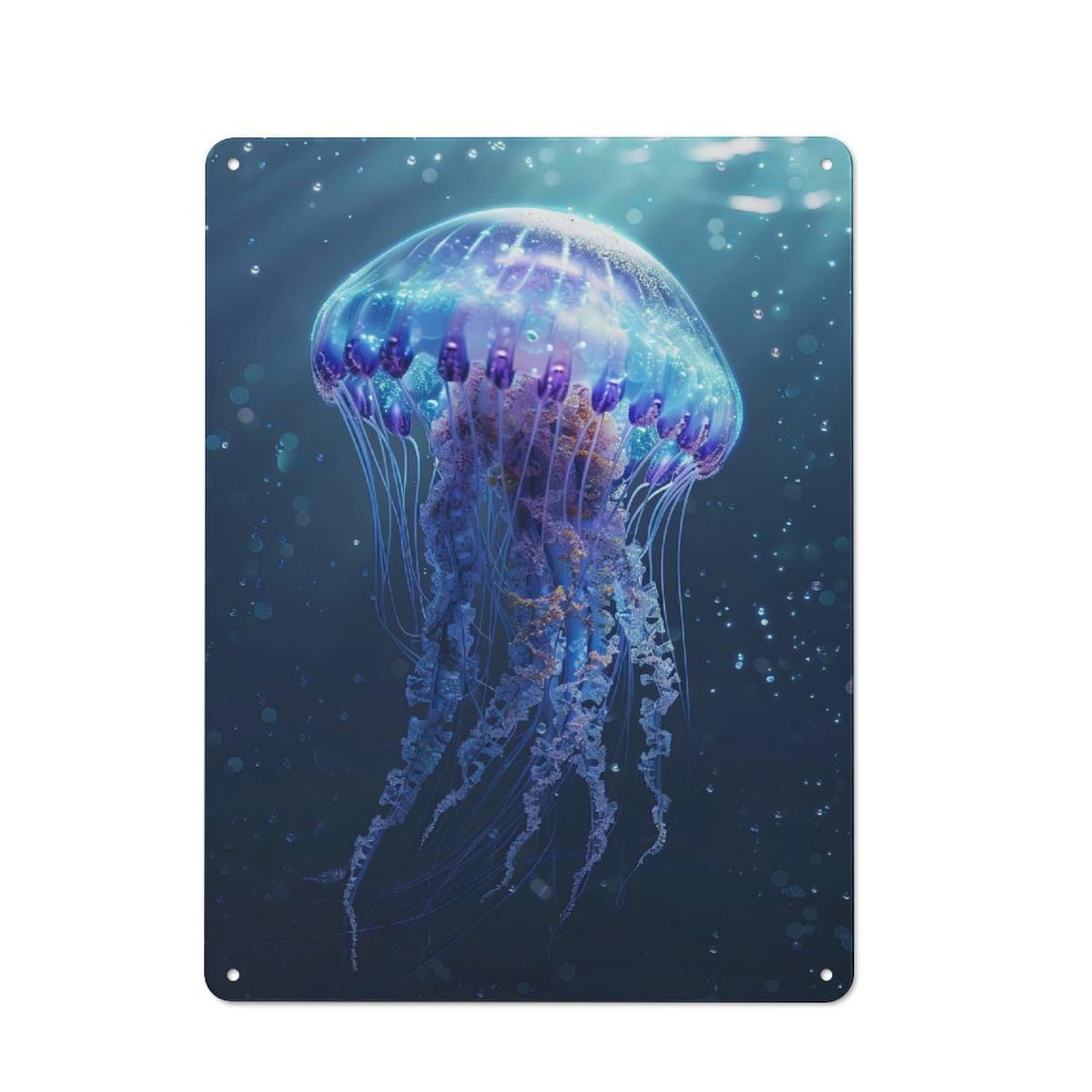 Junmoney Style-21 Vintage Garden Room Metal Sign 40X30cm Featuring Jellyfish Sea, Utility Space Decor For Shed, Garden Room, Porch Or Garage