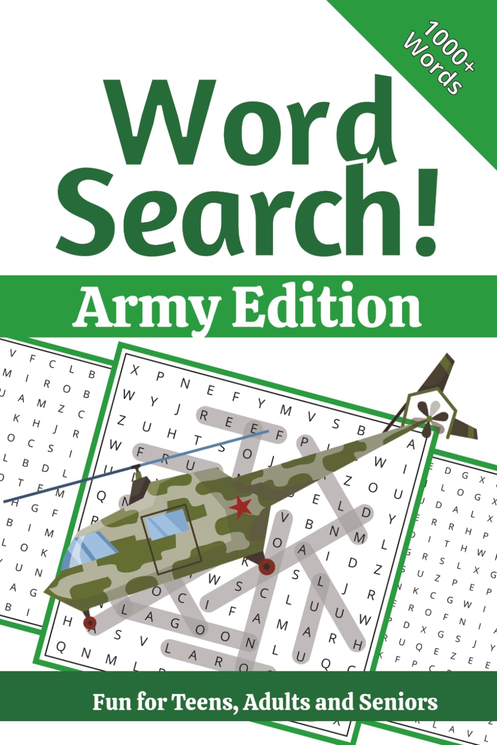 Army Edition Word Search Puzzle Book: Word Searches with Easy to Read Print about Army, Military ,Combat and more |6x9 inches,135 pages|60+ puzzles 1000+ words Gift for Veterans, Military Personnel