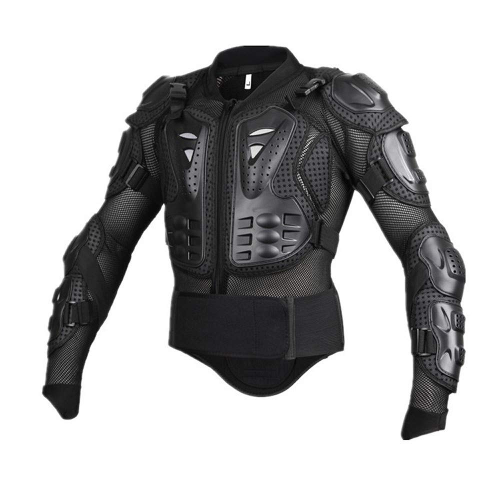 PLOT Motorrad Rüstung Jacke Motocross Mountain Fahrrad Protektoren Jacke Body Protector Schutzkleidung Schutzjacke (L, Schwarz-1)