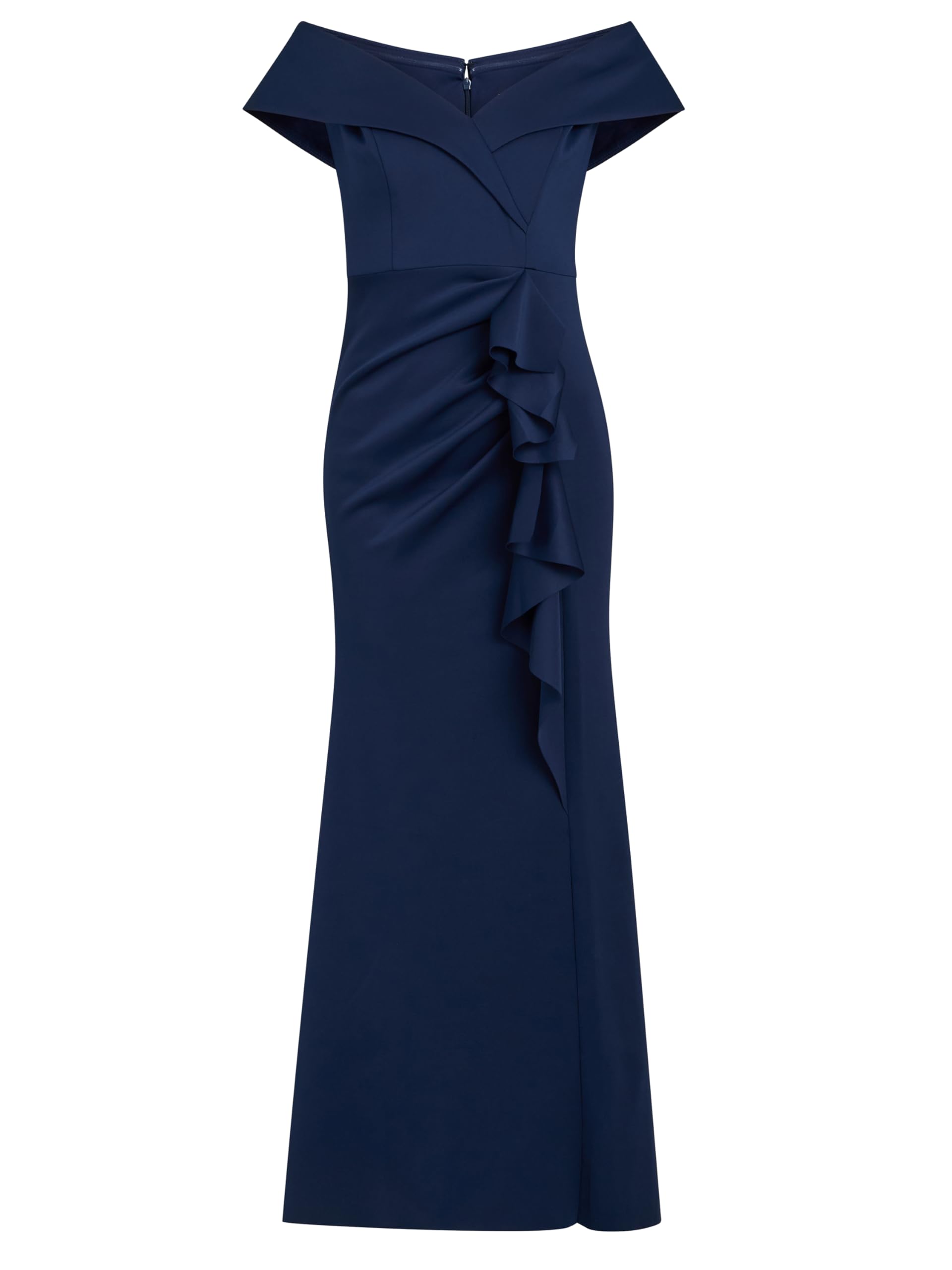 Gina Bacconi Women's Victoria Maxi Dress With Side Ruching - Midnight - 18