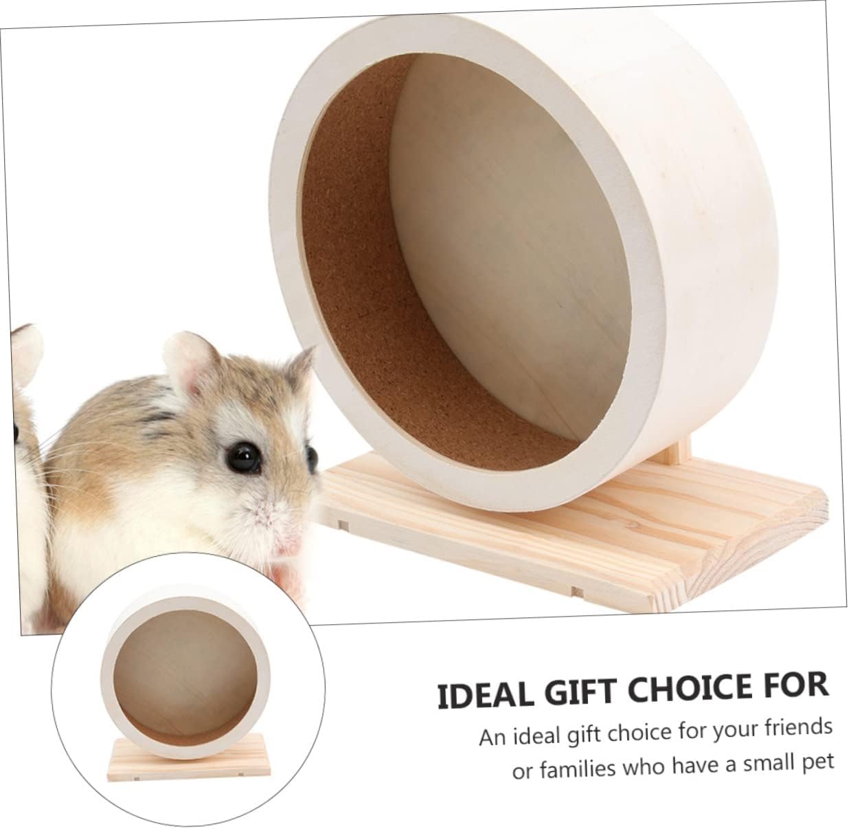 BESPORTBLE Wooden Silent Hamster Wheel Toy Large Exercise Roller for Pets Quiet Running Toy for Hamsters Chinchillas and Guinea Pigs Promotes Healthy Activity and Fun Playtime