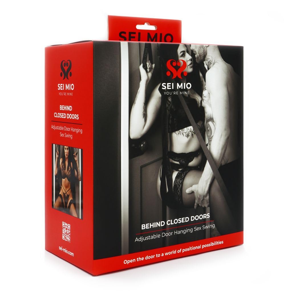 SEI MIO Adjustable Door Swing – Ultimate BDSM Kit, Bedroom Furniture with Love Seat, Bondage Restraints, BDSM Sets, and Sex Swing