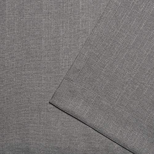 Exclusive Home Curtains Loha Linen Window Curtain Panel, Polyester, Black Pearl, 108" Length, W 54" x L 108" (2 Panels) - Image 4