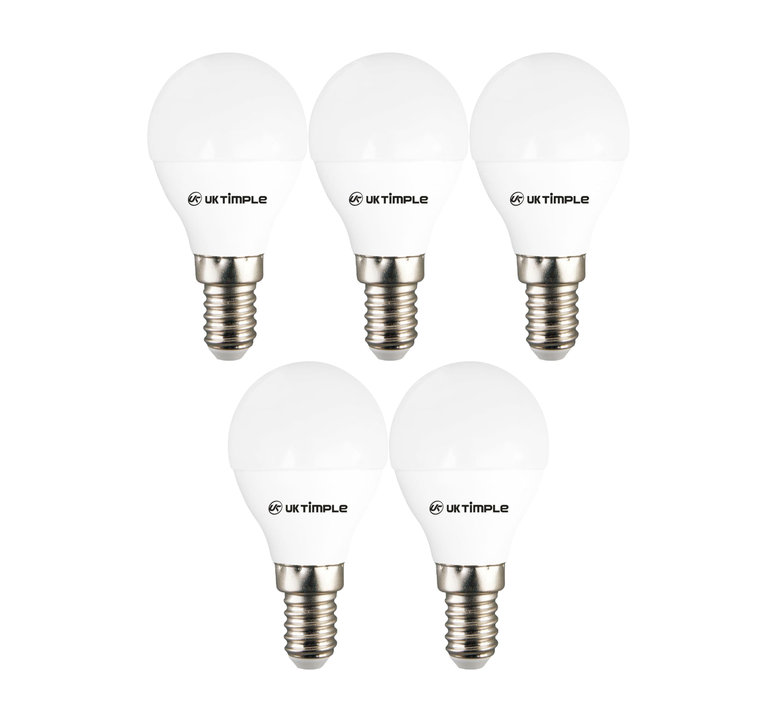 Uk Timple 3W B22 LED Light Bulbs Cool White 4000K, 30W Equivalent, 320 Lumens, Bayonet Cap BC Base, Energy Saving G45 Golf Ball Lamp, Instant On, 25,000 Hour Lifespan, Multipack