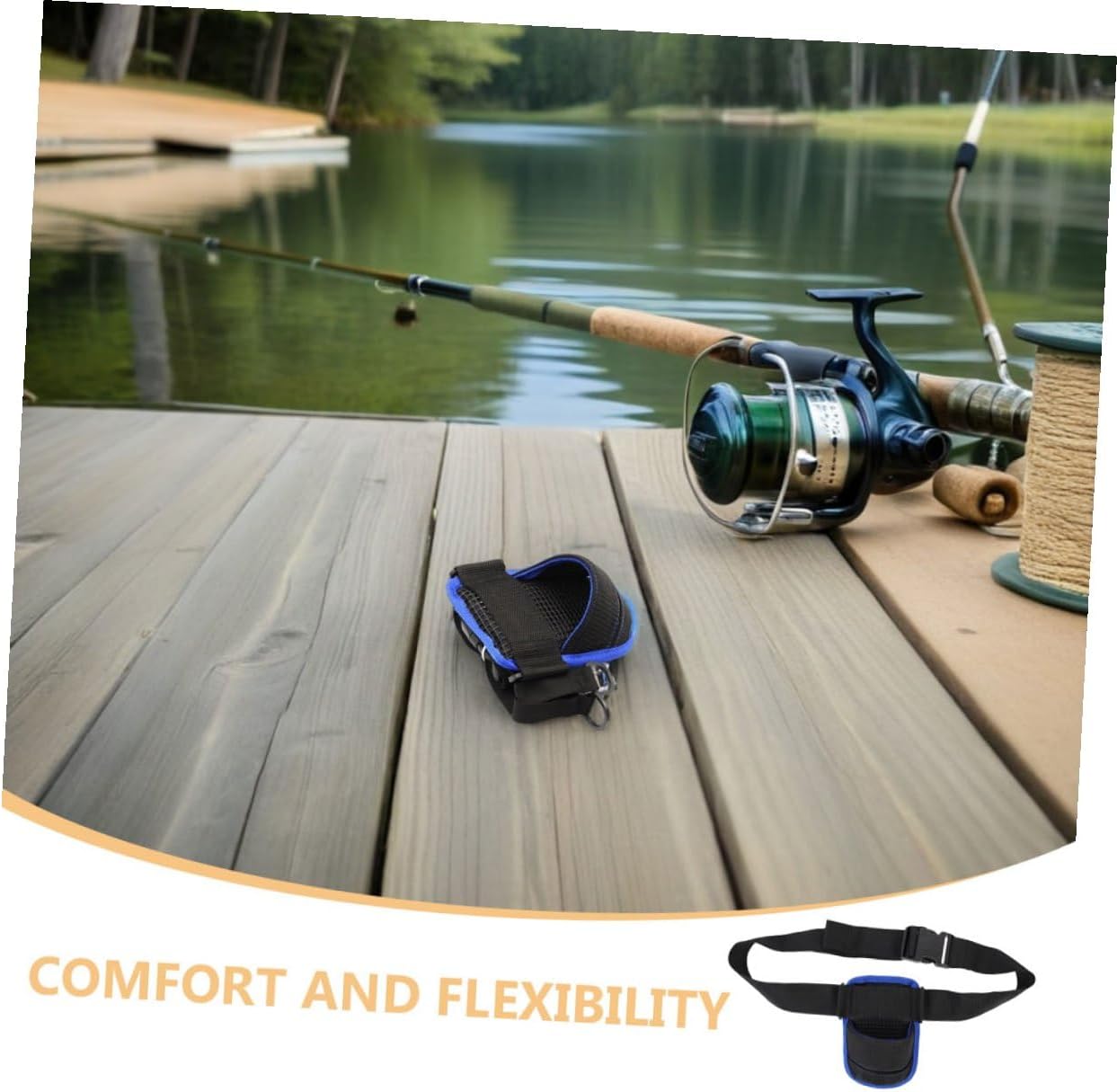 2pcs Fishing Rod Belly Belt Waist Fishing Holder Strap Sea Support Lightweight Boat Kayak Angling Accessories