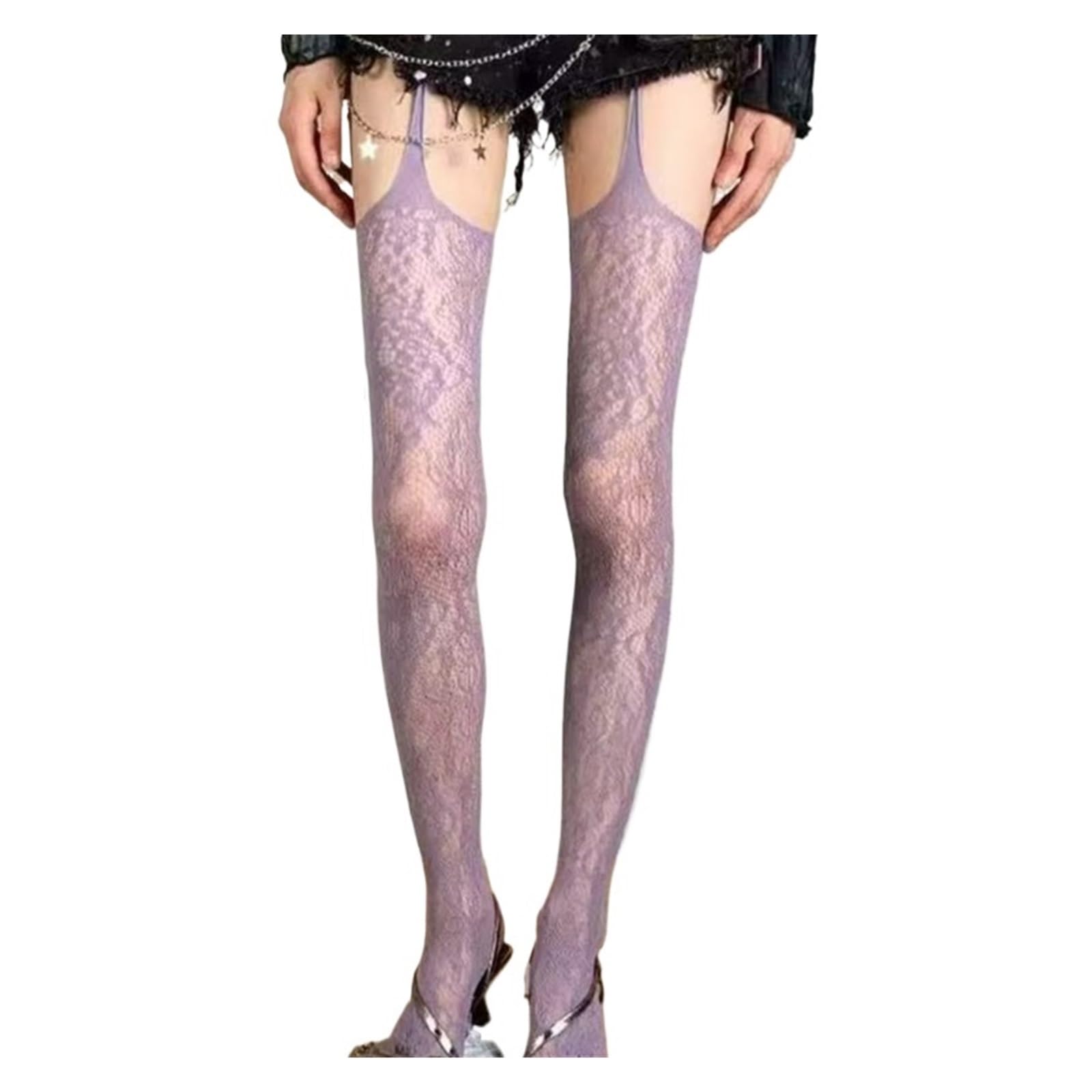 stockings, 6pc Floral Muster Strumpfband Hohl Strümpfe Frauen Spitze Oberschenkel Hohe Fishnet Hosenträger Strumpfhosen Gürtel Strumpfhosen,for lingerie
