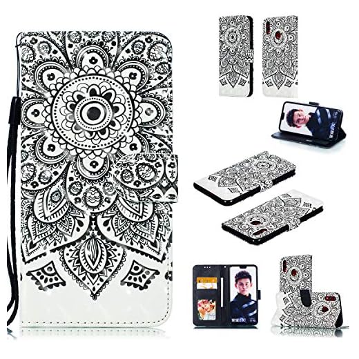 Custodia® 3D-relief mönster flip plånboksfodral för Huawei Honor 8X (mönster 7)