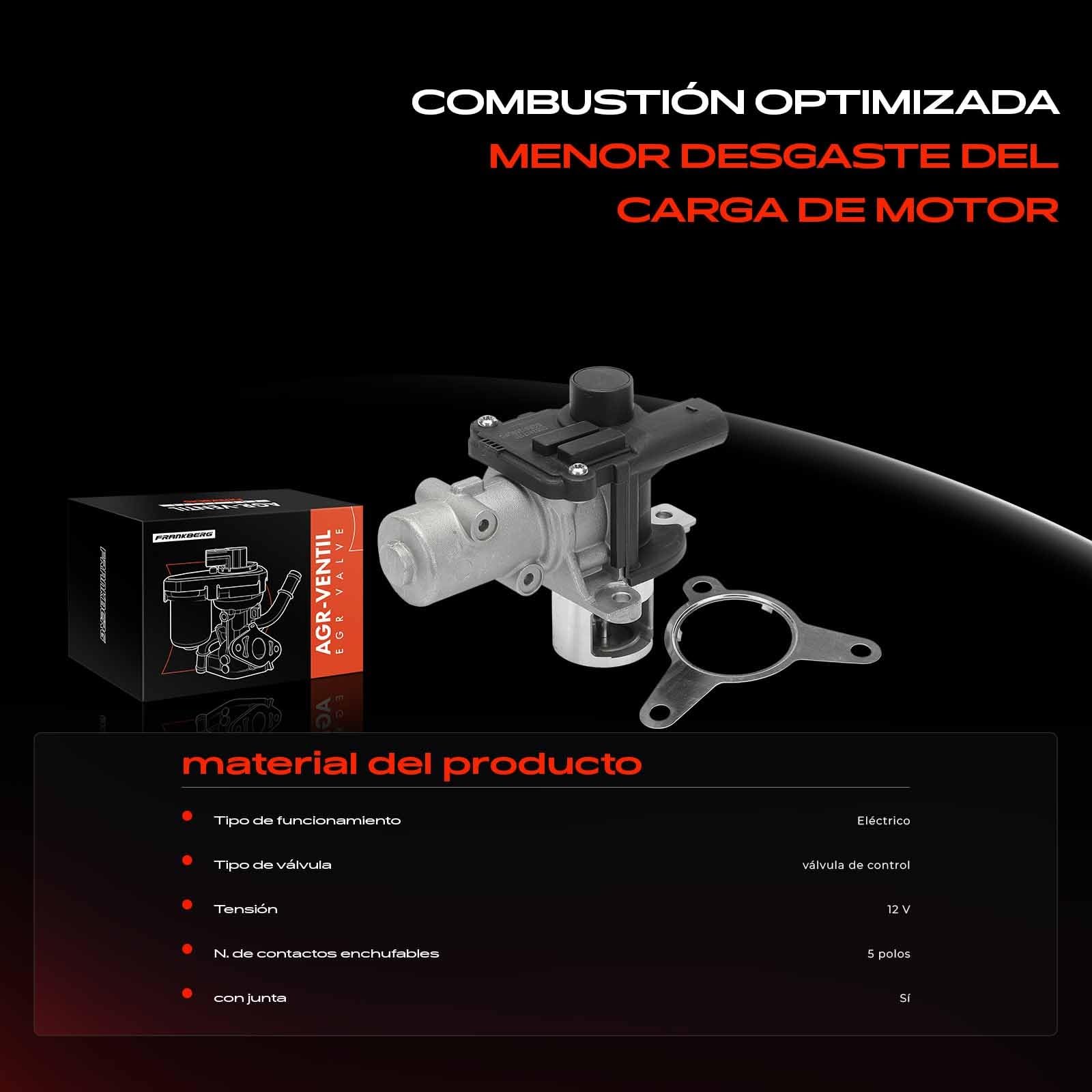 Frankberg Válvula EGR Diesel Compatible con Logan MCV KS 1.5L Qashqai +2 I J10 NJ10 1.5L Kangoo/Grand Kangoo KW0/1 1.5L Laguna III Grandtour KT0/1 1.5L Note E11 NE11 1.5L Replace# 700368065