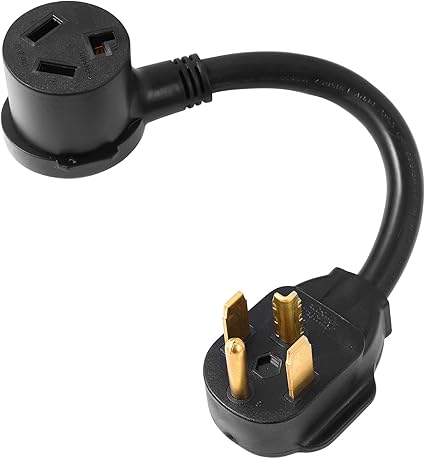 Amazon Com Onetak Nema 14 30p 10 30r 1v 240v 30 Amp 10 Awg 4 Prong Male Plug To 3 Prong Female Receptacle Welder Clothes Dryer Power Cord Adapter Connector Tools Home Improvement