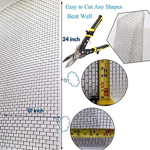 2pack 304 pretty sturdy 12 x 24310mm x 610mm 5 mesh wire mesh screen stainless screen mesh screen never rust hard and heat resisting wire mesh used for many projects by valchoose