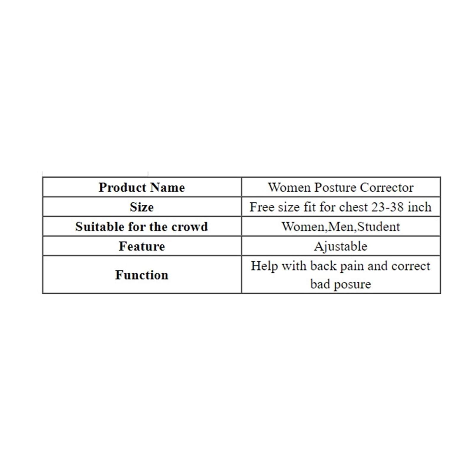 DSMYYXGS Corrector De Postura De Clavícula Ajustable Adulto Hombres Superior Tirantes para Espalda Hombro Cinturón De Soporte Lumbar Corsé Corrección De Postura