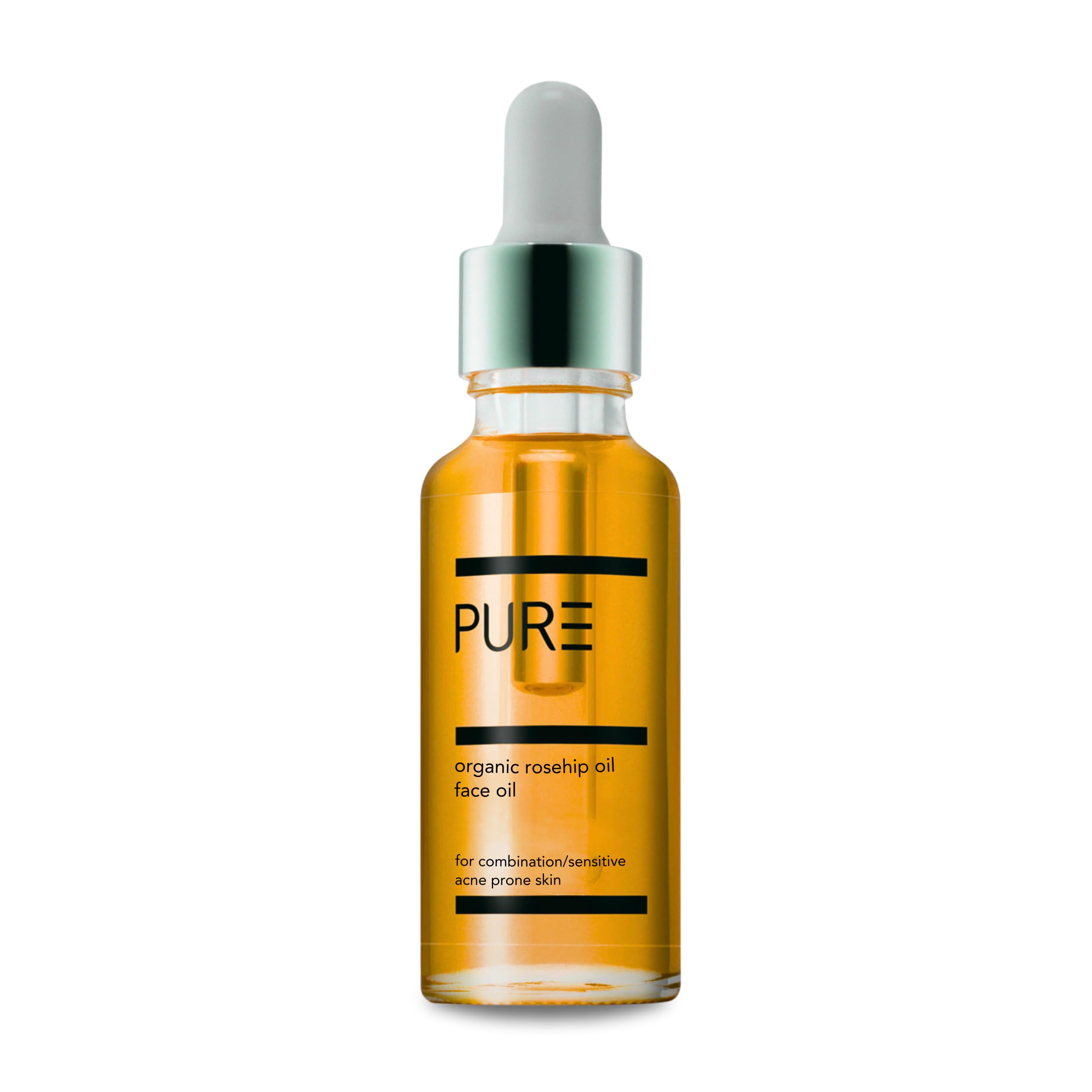 PURE Spa Skincare Organic Cold-Pressed Rosehip Oil, Fades Scars, Fine Lines & Dark Spots, Brightening