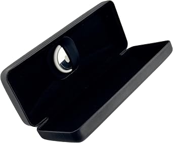 Sunglasses Case Hard Shell | Glasses Cover with Secure Air Tag Not Included | Scratch Resistant Classic Glass Case | Glasses Case for Women & Men | Standard Travel Sized Case Black