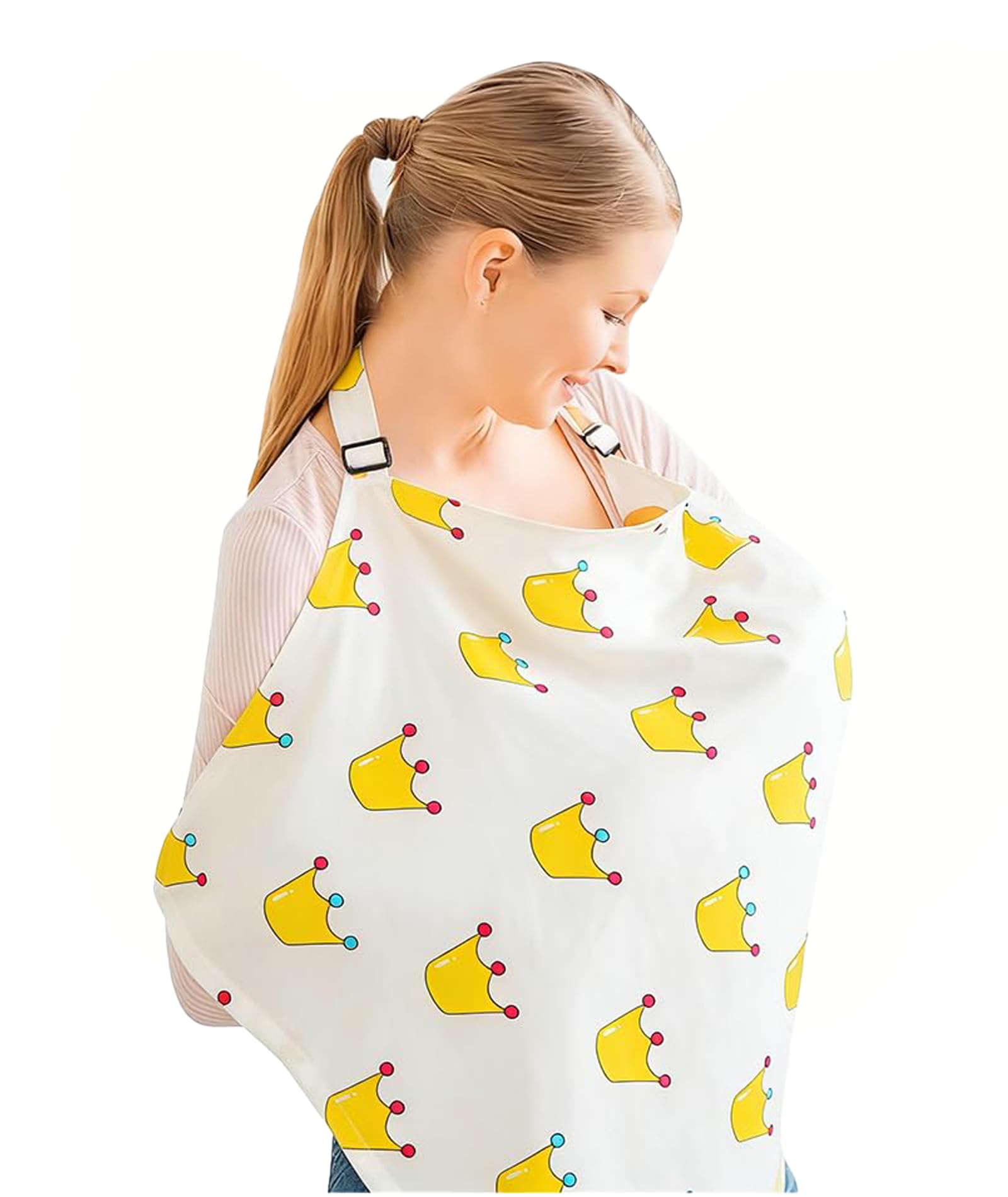 Feeding Covers for Nursing Mom, Nursing Cover for Breastfeeding, Feeding Apron for Mom, Breathable Cotton Feeding Cover, Adjustable Nursing Scarf for Mothers, Lightweight Feeding Shawl Breastfeeding Mother-image-32