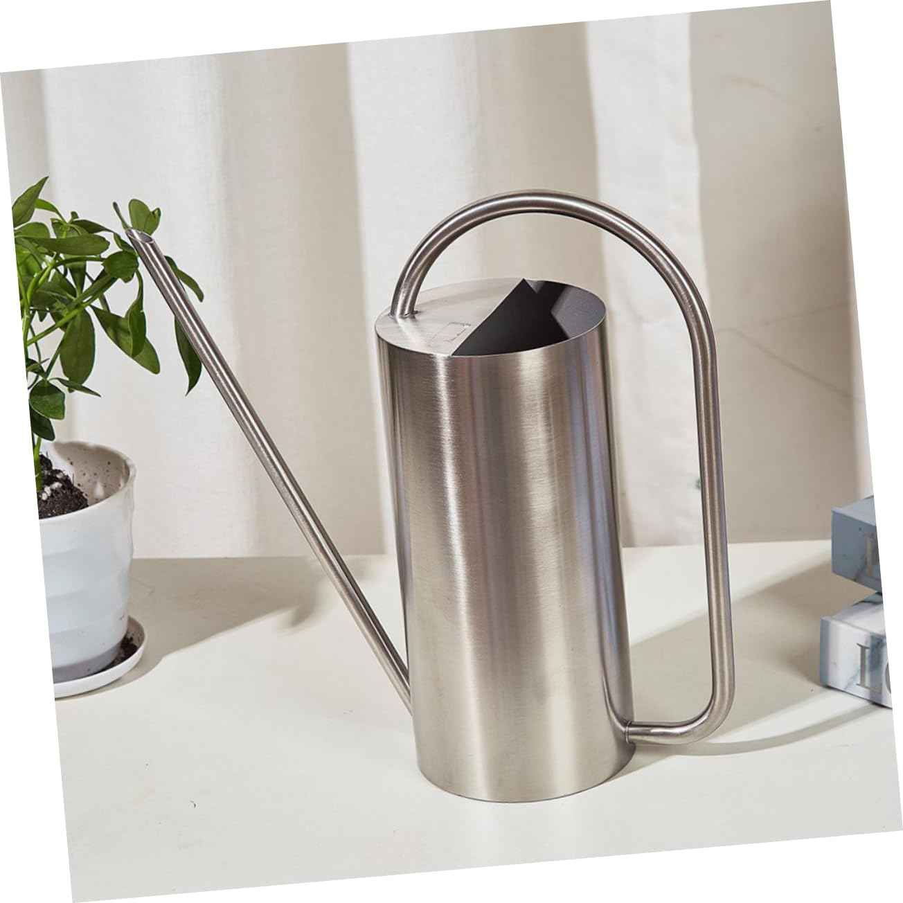 UPKOCH Annaffiatoio in Acciaio Inox Per Piante Da Interno Annaffiatoio Vintage Con Beccuccio Lungo Brocca in Metallo Per Bonsai