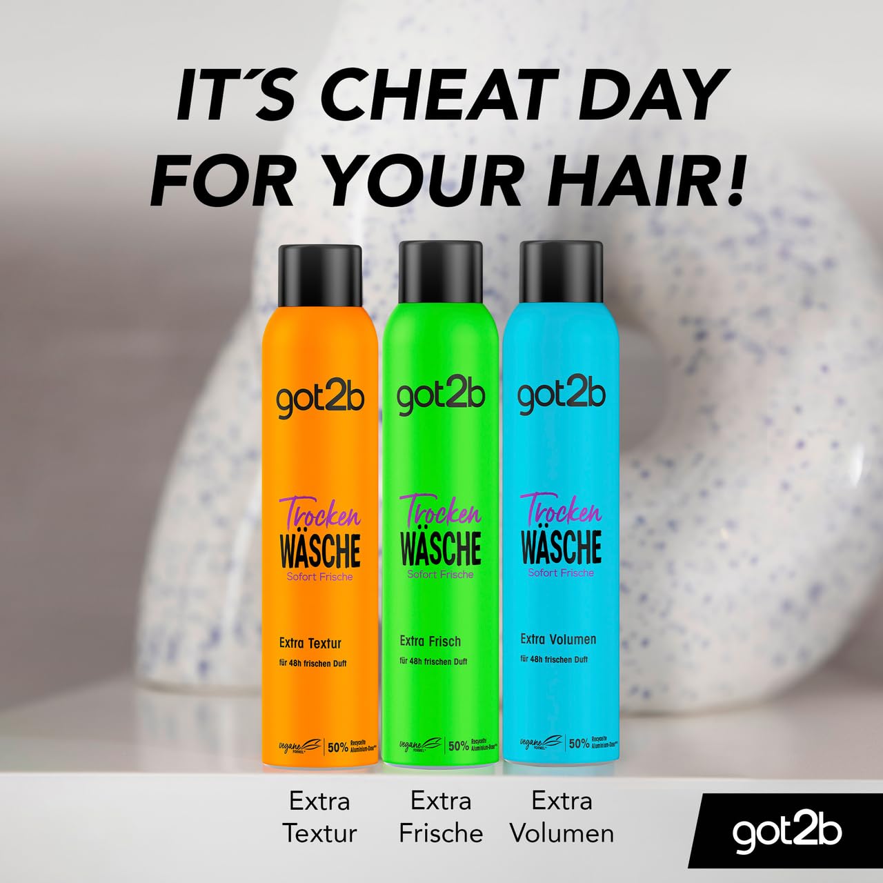 got2b Schwarzkopf Shampoo a secco extra volume (2 x 200 ml), shampoo a secco con effetto fresco istantaneo e volume boost, shampoo a secco senza residui, fino a 48 ore di profumo