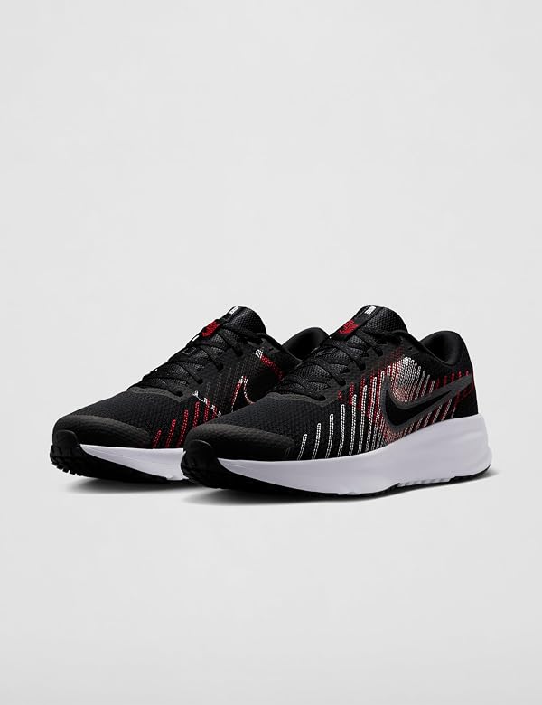 Nike Men's Run Defy Road Running Shoes, Black/Cool Grey-University Red-White, 8 by Nike - Used condition - Image 6