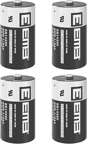 4X EEMB ER14250 - Batería de litio no recargable de 36 V Li-SOCL 12 AA tamaño 1200 mAh de alta capacidad certificada UL de un solo uso 36 V batería