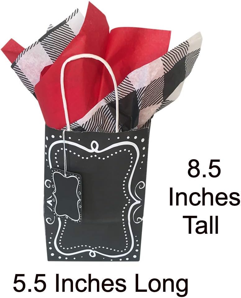 Best Deal Cheap 🛒 Gift Bags with Handles Set - Matching Gift Bag Set Includes: Tissue Paper, Gift Tag, Taffeta Ribbon - Small Medium Large Present Bag -(Chalkboard) Tech Deals 🔥 Gift Bags with Handles Set - Matching Gift Bag Set Includes: Tissue Paper, Gift Tag, Taffeta Ribbon - Small Medium Large Present Bag -(Chalkboard)